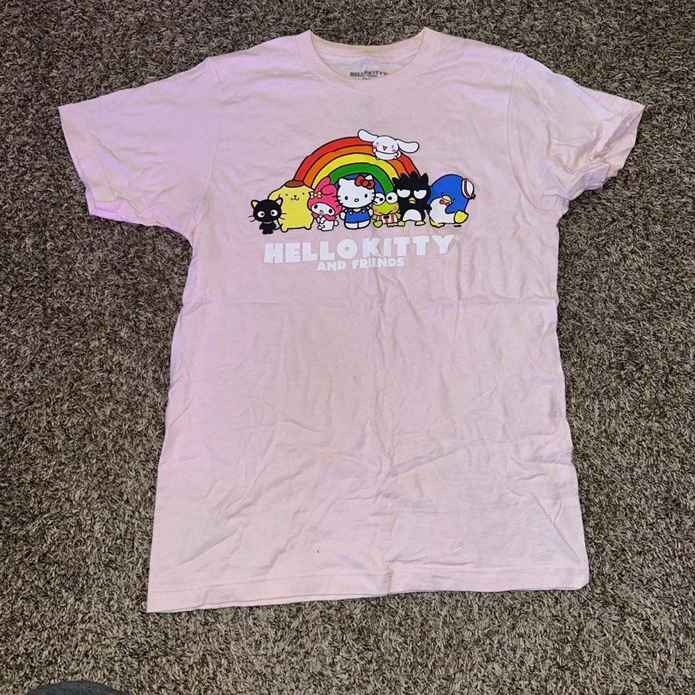 Hello Kitty Pastel Pink Rainbow Tee